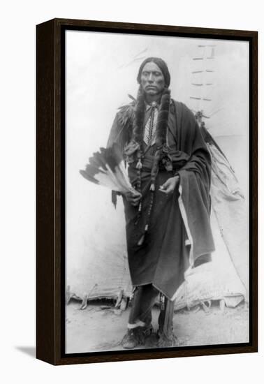 Comanche Chief Quanah Parker Photograph-Lantern Press-Framed Stretched Canvas