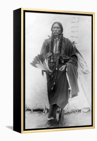 Comanche Chief Quanah Parker Photograph-Lantern Press-Framed Stretched Canvas