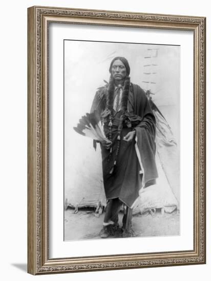 Comanche Chief Quanah Parker Photograph-Lantern Press-Framed Art Print