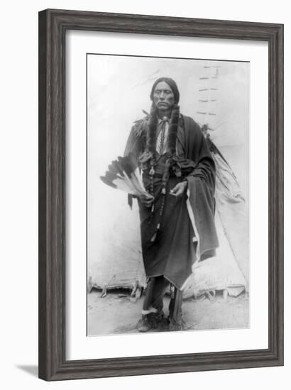 Comanche Chief Quanah Parker Photograph-Lantern Press-Framed Art Print