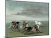 Comanche Feats of Martial Horsemanship, 1834-George Catlin-Mounted Giclee Print