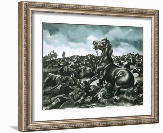 Comanche, the Lone Survivor of Custer's Last Stand-Ron Embleton-Framed Giclee Print