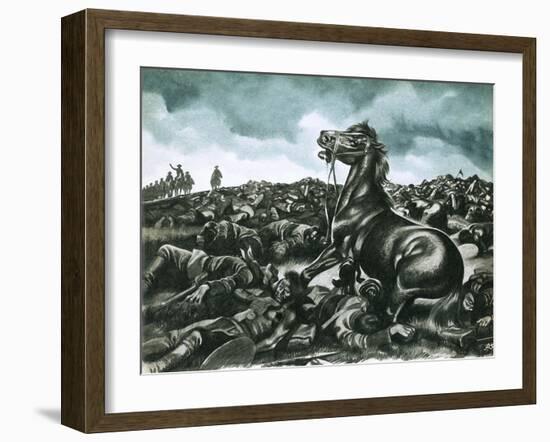 Comanche, the Lone Survivor of Custer's Last Stand-Ron Embleton-Framed Giclee Print