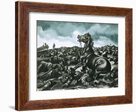 Comanche, the Lone Survivor of Custer's Last Stand-Ron Embleton-Framed Giclee Print