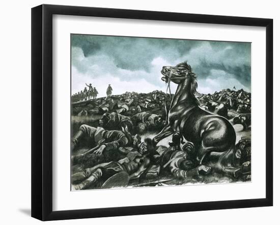 Comanche, the Lone Survivor of Custer's Last Stand-Ron Embleton-Framed Giclee Print