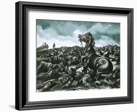 Comanche, the Lone Survivor of Custer's Last Stand-Ron Embleton-Framed Giclee Print