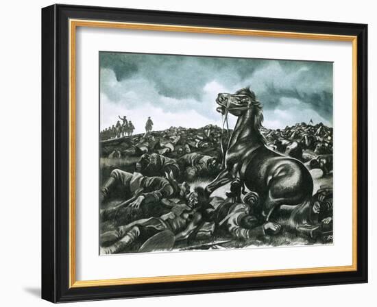 Comanche, the Lone Survivor of Custer's Last Stand-Ron Embleton-Framed Giclee Print