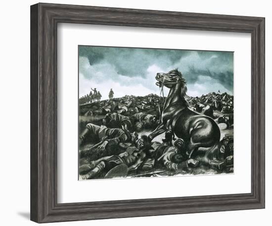 Comanche, the Lone Survivor of Custer's Last Stand-Ron Embleton-Framed Giclee Print