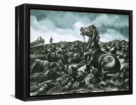 Comanche, the Lone Survivor of Custer's Last Stand-Ron Embleton-Framed Premier Image Canvas