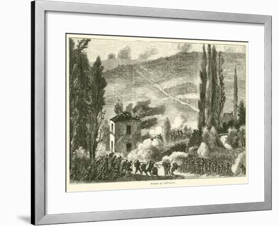 Combat at Chatillon, October 1870-null-Framed Giclee Print