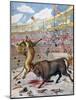 Combat Between a Lion and a Bull, Spain, 1894-null-Mounted Giclee Print