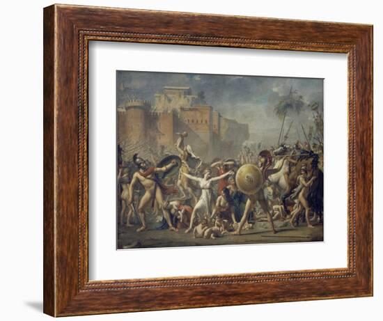 Combat Between Sabines and Romans (The Sabine Women), 1799-Jacques-Louis David-Framed Giclee Print