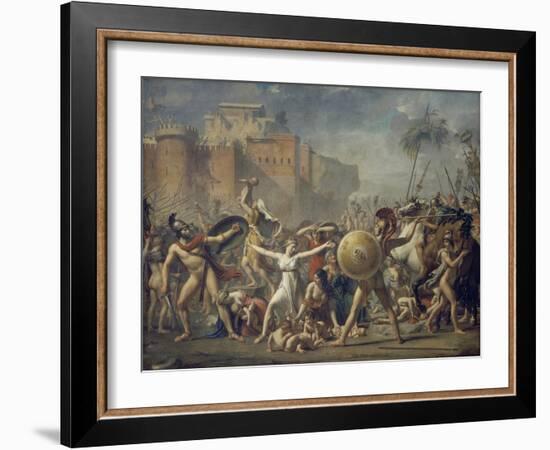 Combat Between Sabines and Romans (The Sabine Women), 1799-Jacques-Louis David-Framed Giclee Print