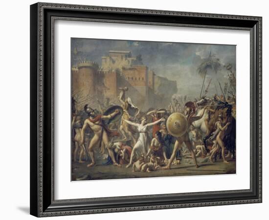 Combat Between Sabines and Romans (The Sabine Women), 1799-Jacques-Louis David-Framed Giclee Print