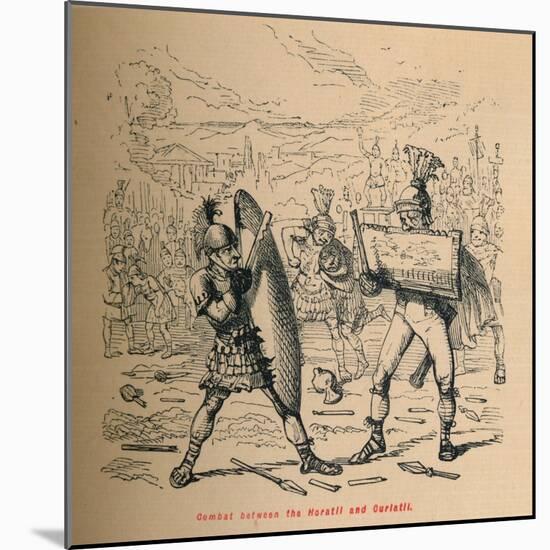 'Combat between the Horatii and Curiatii', 1852-John Leech-Mounted Giclee Print