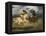 Combat de chevaliers dans la campagne-Eugene Delacroix-Framed Premier Image Canvas