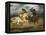 Combat de chevaliers dans la campagne-Eugene Delacroix-Framed Premier Image Canvas