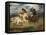 Combat de chevaliers dans la campagne-Eugene Delacroix-Framed Premier Image Canvas