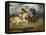 Combat de chevaliers dans la campagne-Eugene Delacroix-Framed Premier Image Canvas