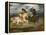 Combat de chevaliers dans la campagne-Eugene Delacroix-Framed Premier Image Canvas