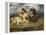 Combat de chevaliers dans la campagne-Eugene Delacroix-Framed Premier Image Canvas