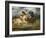 Combat de chevaliers dans la campagne-Eugene Delacroix-Framed Giclee Print