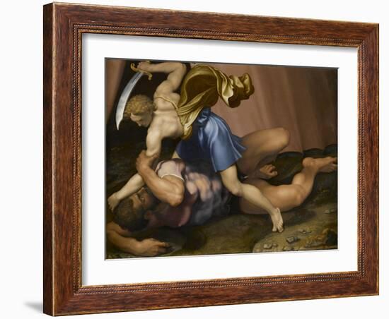 Combat de David et Goliath-Daniele Da Volterra-Framed Giclee Print