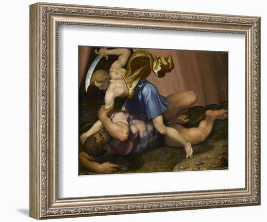 Combat de David et Goliath-Daniele Da Volterra-Framed Giclee Print