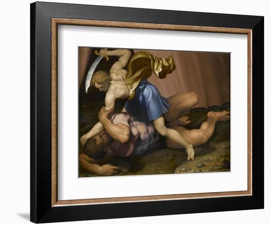 Combat de David et Goliath-Daniele Da Volterra-Framed Giclee Print