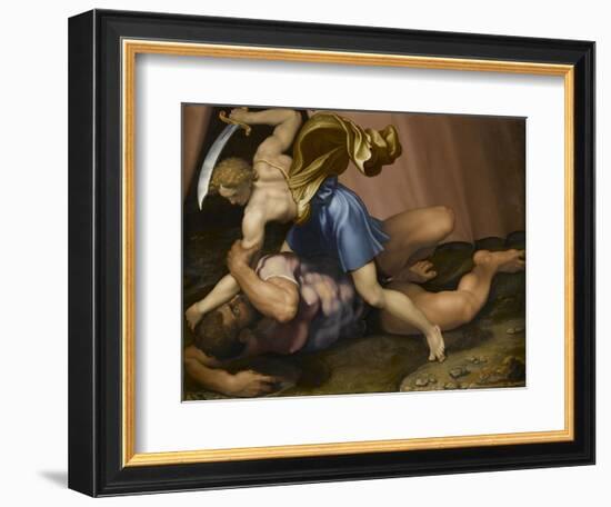 Combat de David et Goliath-Daniele Da Volterra-Framed Giclee Print