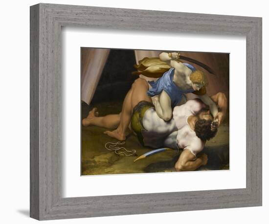 Combat de David et Goliath-Daniele Da Volterra-Framed Giclee Print