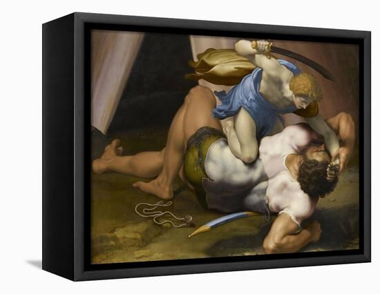 Combat de David et Goliath-Daniele Da Volterra-Framed Premier Image Canvas