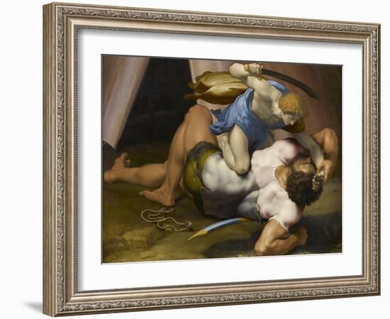 Combat de David et Goliath-Daniele Da Volterra-Framed Giclee Print