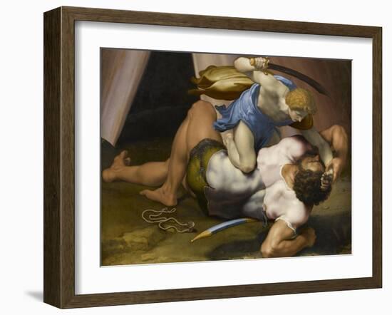 Combat de David et Goliath-Daniele Da Volterra-Framed Giclee Print