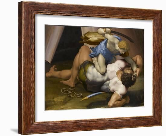 Combat de David et Goliath-Daniele Da Volterra-Framed Giclee Print