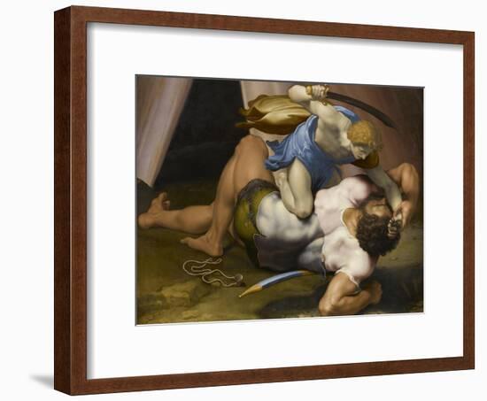 Combat de David et Goliath-Daniele Da Volterra-Framed Giclee Print