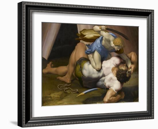 Combat de David et Goliath-Daniele Da Volterra-Framed Giclee Print