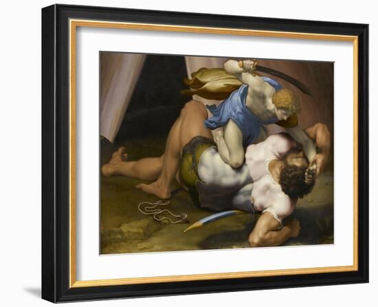 Combat de David et Goliath-Daniele Da Volterra-Framed Giclee Print