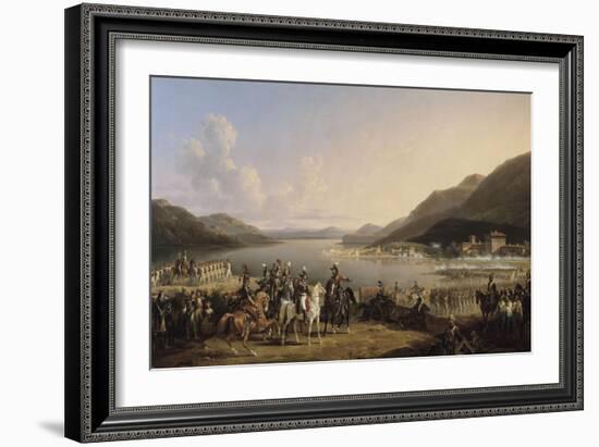 Combat de Salo en Italie, 31 juillet 1796, le Général Guyeux assiégé par un-Hippolyte Lecomte-Framed Giclee Print