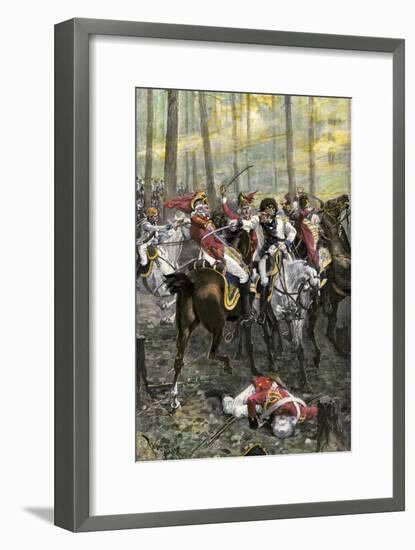 Combat during the Battle of Cowpens, c.1781-null-Framed Giclee Print