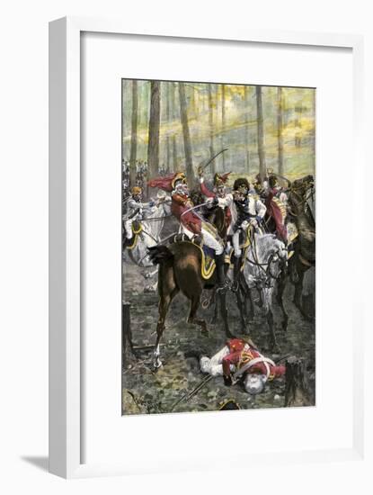 Combat during the Battle of Cowpens, c.1781-null-Framed Giclee Print