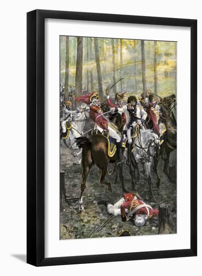 Combat during the Battle of Cowpens, c.1781-null-Framed Giclee Print