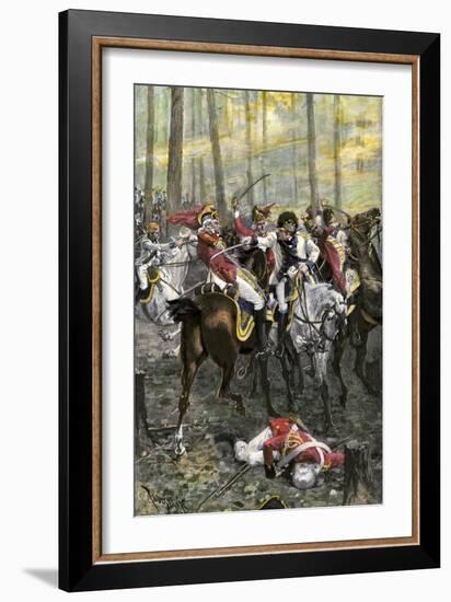 Combat during the Battle of Cowpens, c.1781-null-Framed Giclee Print
