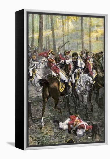 Combat during the Battle of Cowpens, c.1781-null-Framed Premier Image Canvas