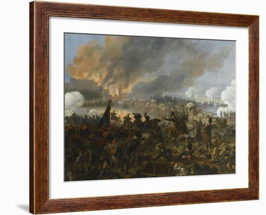 Combat et prise de la ville d'Ebersberg, le 3 mai 1809-Nicolas Antoine Taunay-Framed Giclee Print