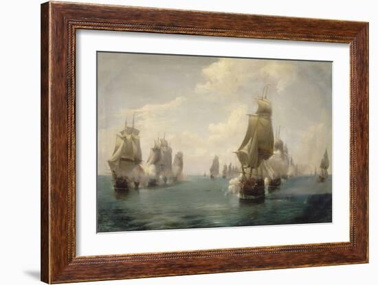 Combat naval de la Dominique, le 17 avril 1780-Pierre Julien Gilbert-Framed Giclee Print