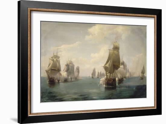 Combat naval de la Dominique, le 17 avril 1780-Pierre Julien Gilbert-Framed Giclee Print