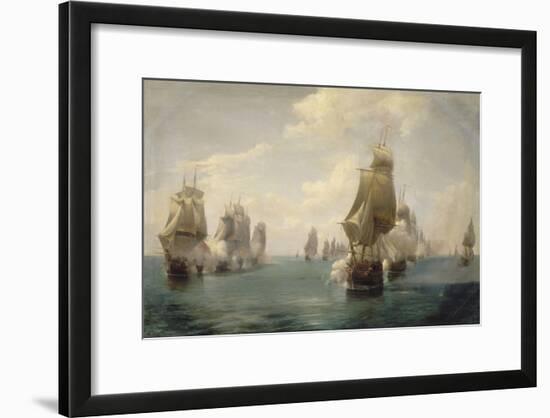 Combat naval de la Dominique, le 17 avril 1780-Pierre Julien Gilbert-Framed Giclee Print