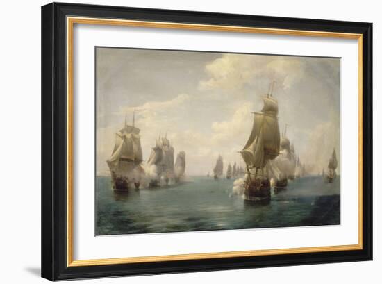 Combat naval de la Dominique, le 17 avril 1780-Pierre Julien Gilbert-Framed Giclee Print