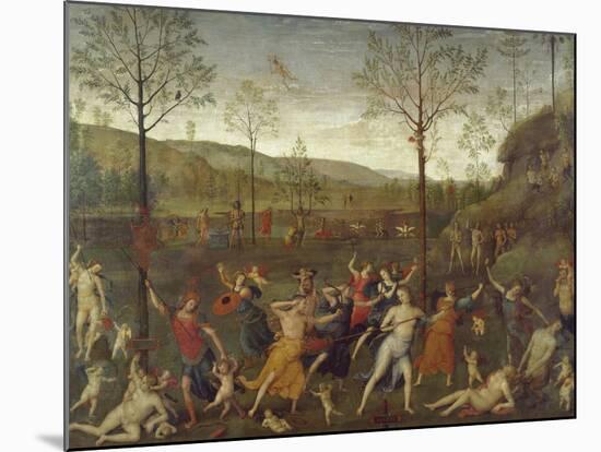 Combat of Love and Chastity-Pietro Perugino-Mounted Giclee Print